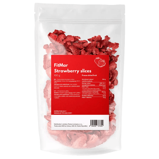 Jahodové plátky lyofilizované - FitMar.cz