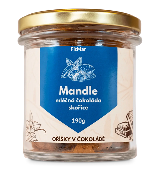 Mandle v mléčné čokoládě a skořice - FitMar.cz