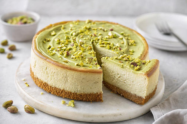 🍰 Pistáciový cheesecake z tvarohu a pistáciového krému
