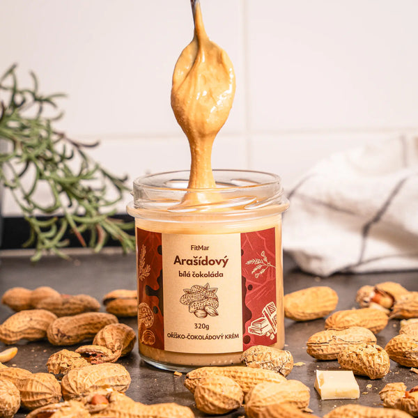 Arašídový krém s bílou čokoládou - FitMar.cz