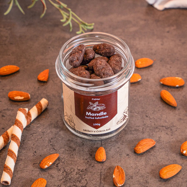 Mandle v hořké čokoládě - FitMar.cz
