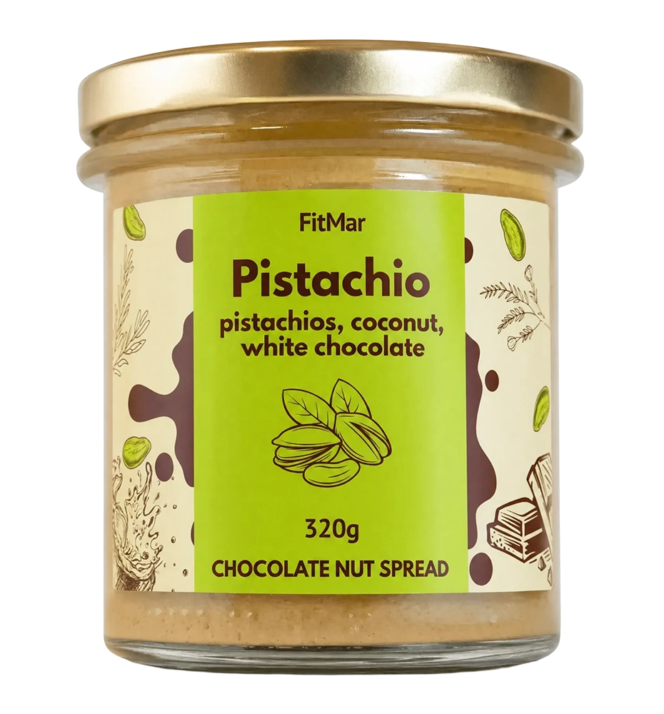 Pisztáciakrém kókuszreszelékkel és fehér csokoládéval