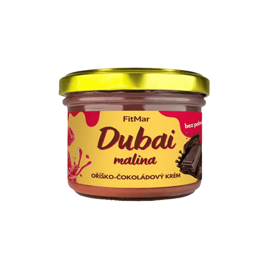 Krém s příchutí dubajské čokolády s malinami 190g - FitMar.cz