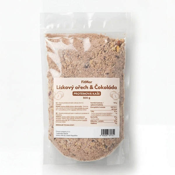 FitMar Fehérjés zabkása Mogyoró és csokoládé 500 g