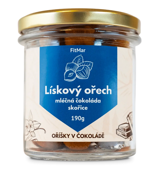 Lískové ořechy v mléčné čokoládě a skořici - FitMar.cz