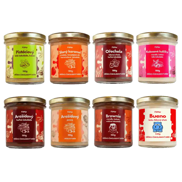 Ochutnávkový balíček krémů 8 x 190g - FitMar.cz